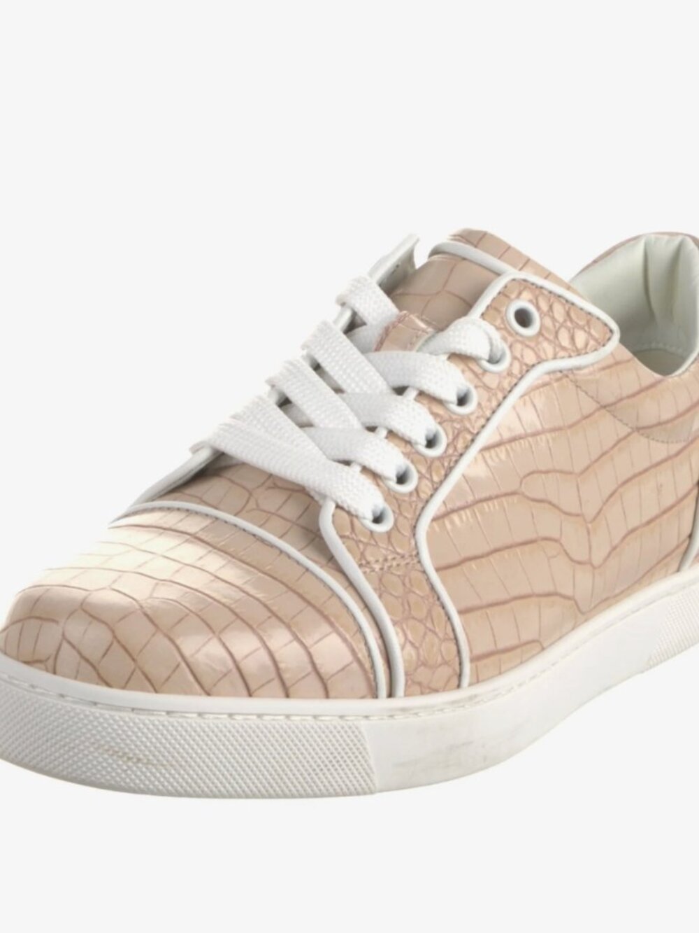 Christian Louboutin Vieira Orlato Sneakers CROS color leche, SIZE 36.5